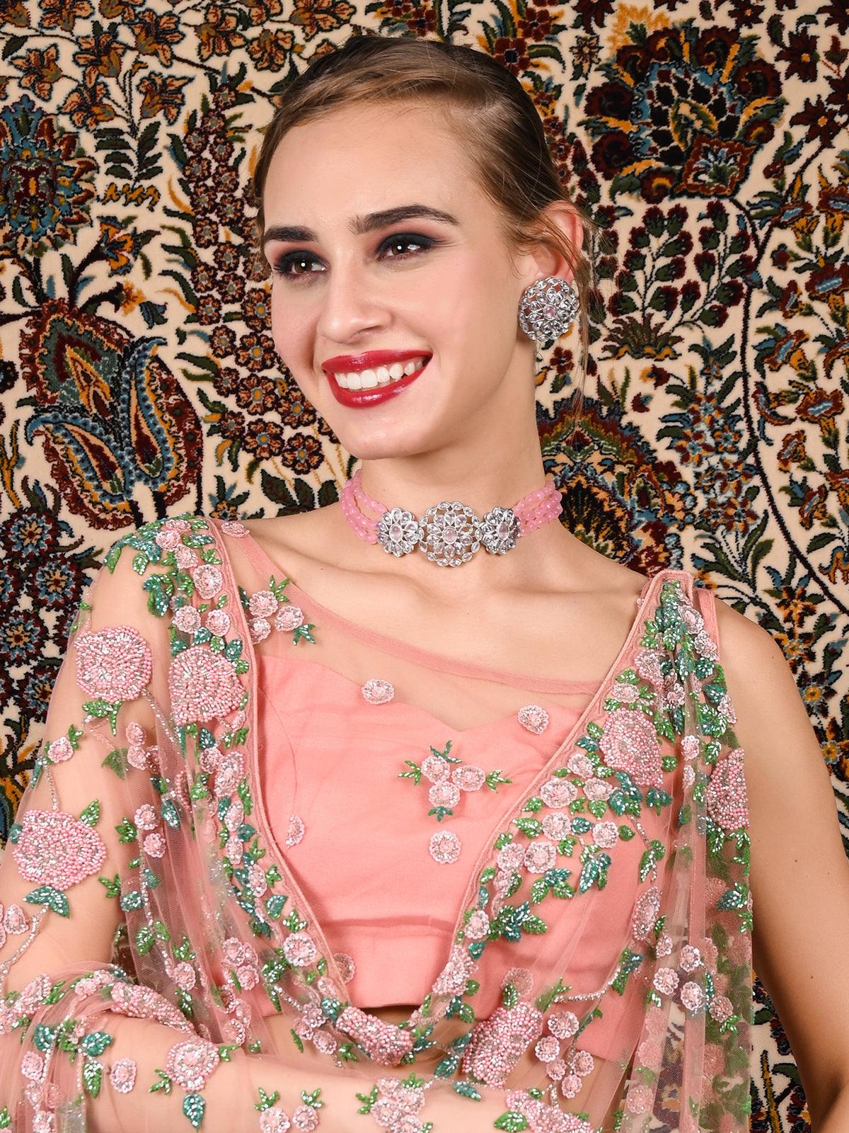 Salmon Pink Lehenga – VAMA DESIGNS Indian Bridal Couture